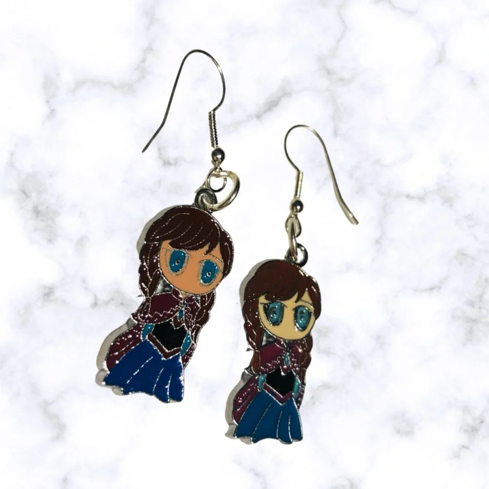 Cute little Hand made Frozen Cartoon Anna earrings : Gorgeous Jewellery - Picture 1 of 1